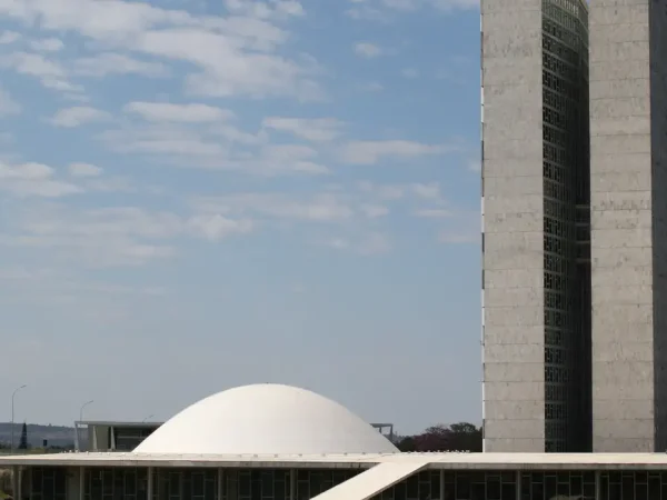 Palácio do Congresso Nacional na Esplanada dos Ministérios em Brasília