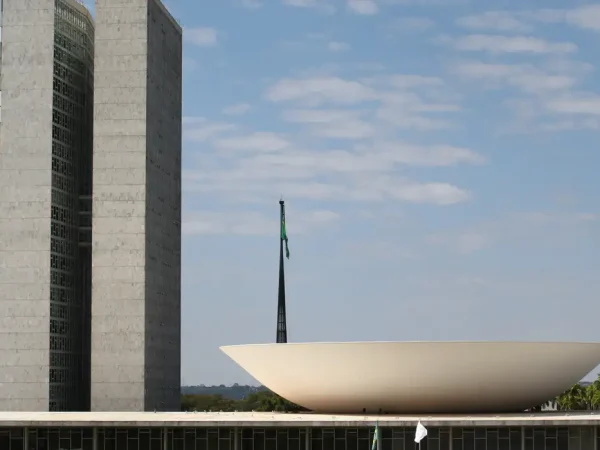Palácio do Congresso Nacional na Esplanada dos Ministérios em Brasília