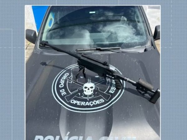 Arma de grosso calibre é apreendida durante operação em Campina Grande — Foto: Reprodução / TV Cabo Branco
