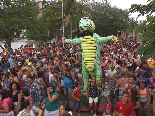 Bloco Jacaré do Açude Velho, em Campina Grande — Foto: Reprodução/TV Paraíba