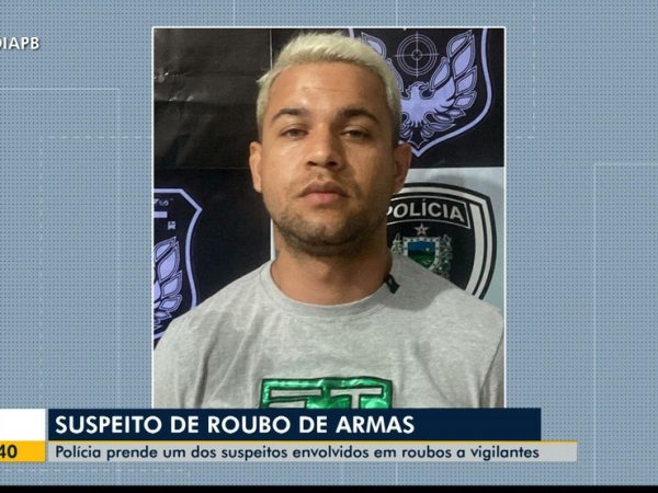Suspeito é apontando como mandante de uma série de roubos de armas de fogo de vigilantes — Foto: Reprodução/TV Paraíba