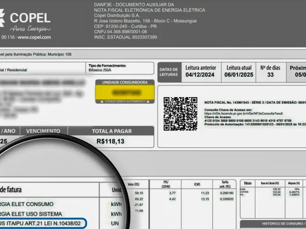 Rio de Janeiro (RJ) 24/01/2025 - Saiba o que é o bônus Itaipu, que ajudou a conter a prévia da inflação 
ARTE CONTA DE LUZ/ITAIPU BINACIONAL