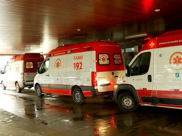 Ambulâncias do Samu no Hospital Walfredo Gurgel (Arquivo) — Foto: Inter TV Cabugi/Reprodução