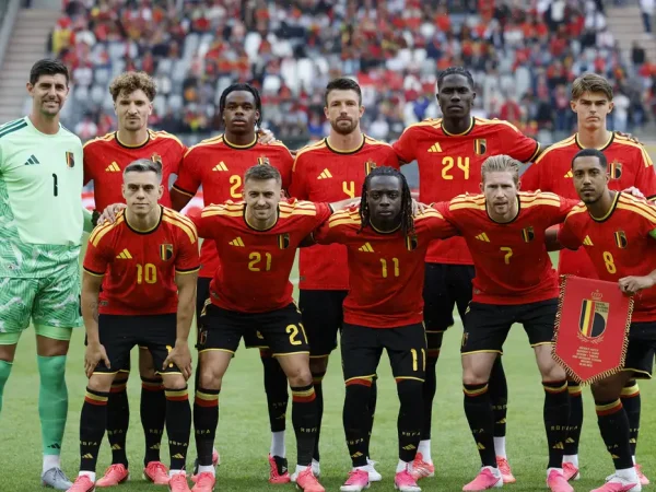 Soccer Football - International Friendly - Belgium v Tunisia - King Baudouin Stadium, Brussels, Belgium - June 4, 2026 Belgium players pose for a team group photo before the match REUTERS/Geert Vanden Wijngaert