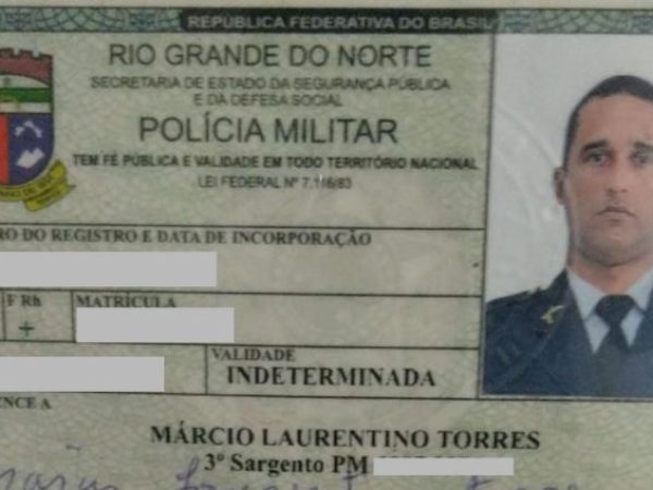 A vítima é Márcio Laurentino Torres, 44 anos, 3º Sargento da Polícia Militar. — Foto: Reprodução