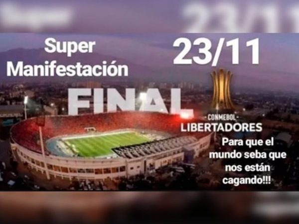 Imagem que circulou pelas redes sociais no sábado (2) chama os chilenos para o evento no dia 23 de novembro — Foto: Divulgação