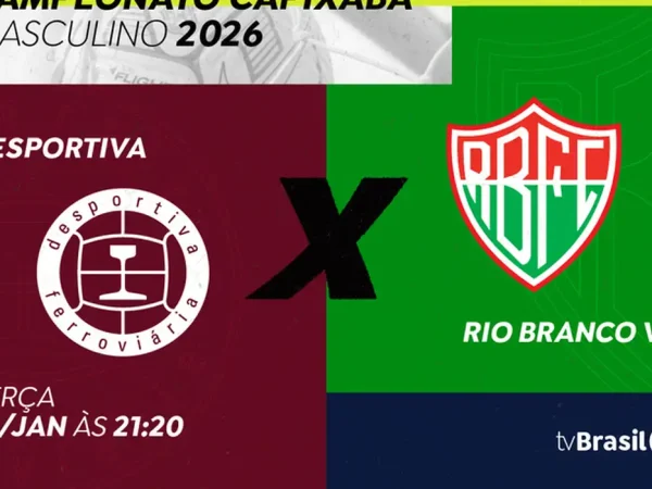 Brasília (DF), 13/01/2026 – TV Brasil exibe, nesta terça, o confronto entre Desportiva Ferroviária e Rio Branco VN pelo Campeonato Capixaba 2026.
Arte Marketing/EBC