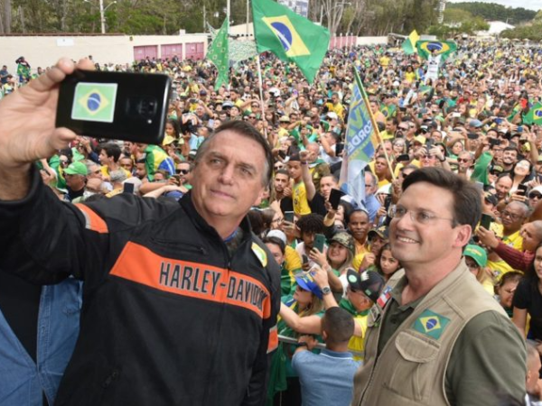 Em seu discurso, que durou aproximadamente 10 minutos, o mandatário da República disse que “o mundo sem o Brasil passa fome”. — Foto: Divulgação/PL