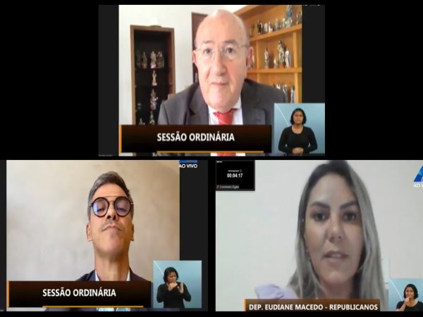 Horário destinado aos deputados na sessão plenária remota por videoconferência. — Foto: João Gilberto