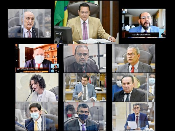 Parlamentares nesta terça-feira (22), durante sessão ordinária na Assembleia Legislativa. — Foto: João Gilberto