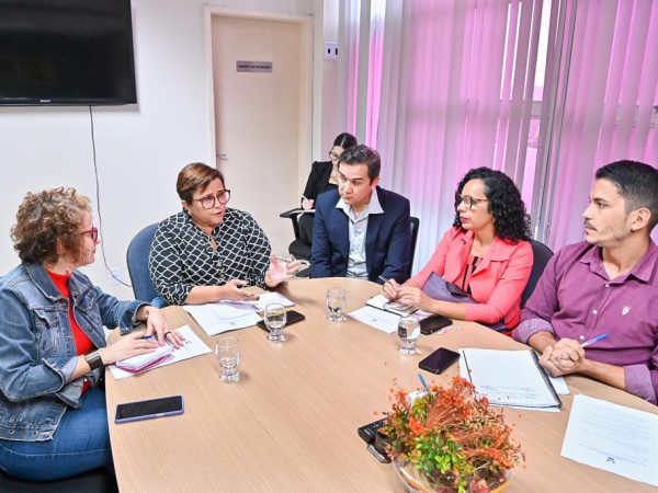 Reunião com a secretária estadual de Educação para discutir as principais ações e perspectivas do governo. — Foto: João Gilberto