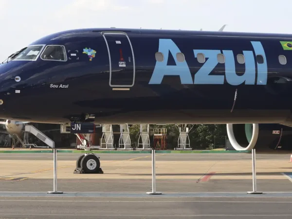 Apresentação do jato Embraer 195-E2, a maior e mais moderna aeronave comercial já produzida no Brasil, adquirida pela Azul Linhas Aéreas