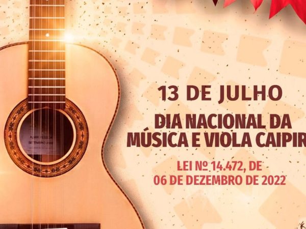 Brasília (DF, 12.07.2024 - Cartaz do Dia Nacional da Música e Viola Capiria. Foto: Arquivo Pessoal/Divulgação