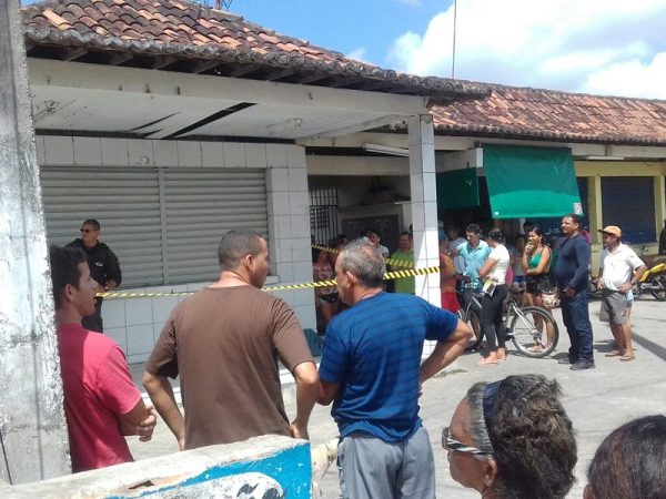 Mulher foi morta no centro de Macaíba, na Grande Natal (Foto: Heloisa Guimarães/Inter TV Cabugi)