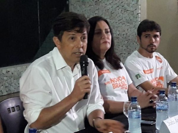 Candidato à Presidência pelo Partido Novo afirmou também que o Estado não deve ter empresas públicas (Foto: Heloísa Guimarães/Inter TV Cabugi)