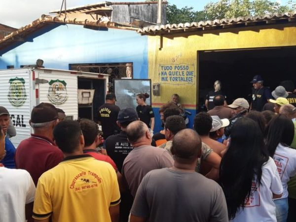 Homem de 41 anos é assassinado dentro de oficina mecânica em Parnamirim, na Grande Natal — Foto: Sérgio Henrique Santos/Inter TV Cabugi