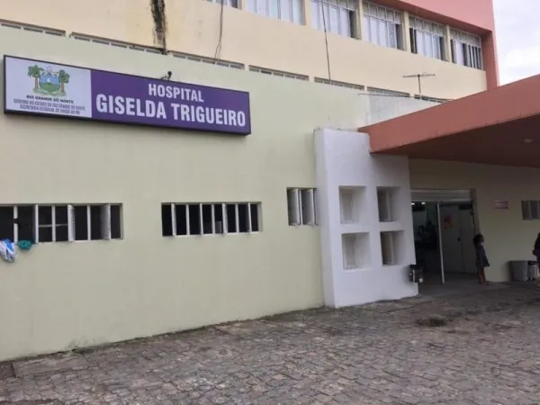 Paciente segue internado no Hospital Giselda Trigueiro, referência em doenças infectocontagiosas — Foto: Quézia Oliveira/Inter TV Cabugi