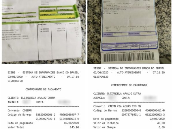 Pedreiro encontrou boletos junto com dinheiro e pagou as contas em Caicó RN — Foto: Cedida