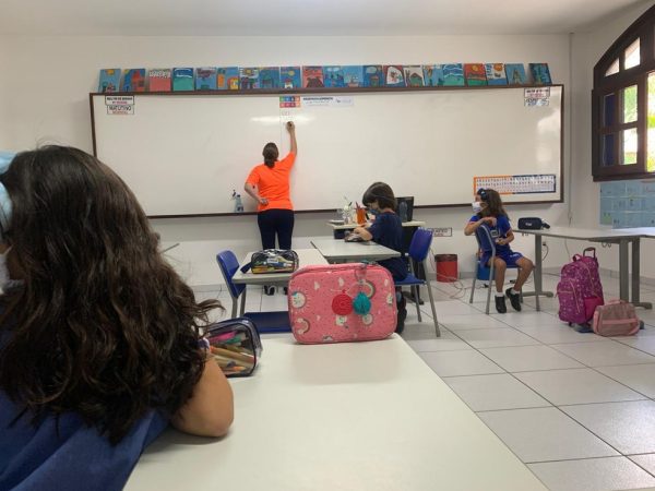 Escolas privadas de Natal foram as primeiras a retomarem aulas presenciais no Rio Grande do Norte, durante a pandemia da Covid-19 — Foto: Anna Alyne Cunha/Inter TV Cabugi