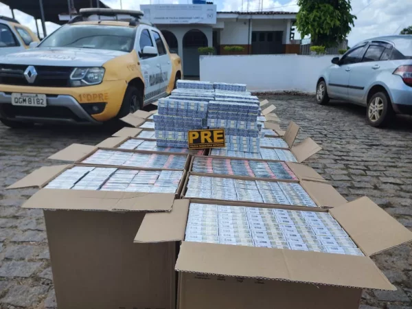 Carga apreendida na RN-160 é avaliada em R$ 57.500,00. — Foto: Divulgação/PM