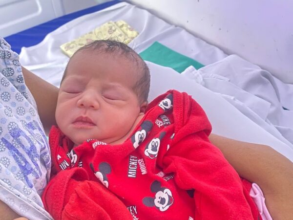 Milena Ísis, primeira bebê nascida na rede pública de Natal em 2024 — Foto: Francielly Medeiros/Inter TV Cabugi
