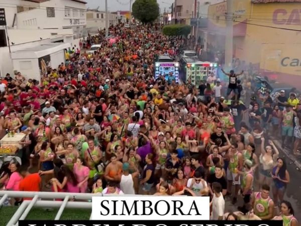 Litto Lins, o Raio, arrastando multidão no Bloco Coruja no Carnaval em Jardim do Seridó — Foto: © Reprodução / Instagram.