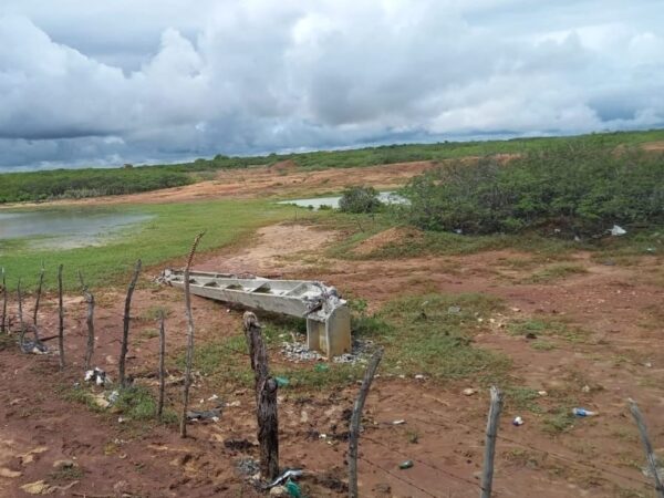 Postes foram derrubados para cabos serem roubados — Foto: Divulgação/Neonergia Cosern