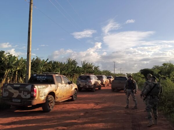 Operação fez cerco em área de plantação na zona rural de Baraúna para recapturar fugitivos da Penitenciária Federal de Mossoró — Foto: Ayrton Freire/Inter TV Cabugi
