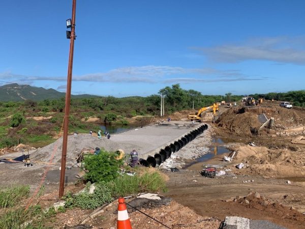 Apesar do prazo, obra do desvio da BR-304 não foi concluída — Foto: Gustavo Brendo/Inter TV Cabugi