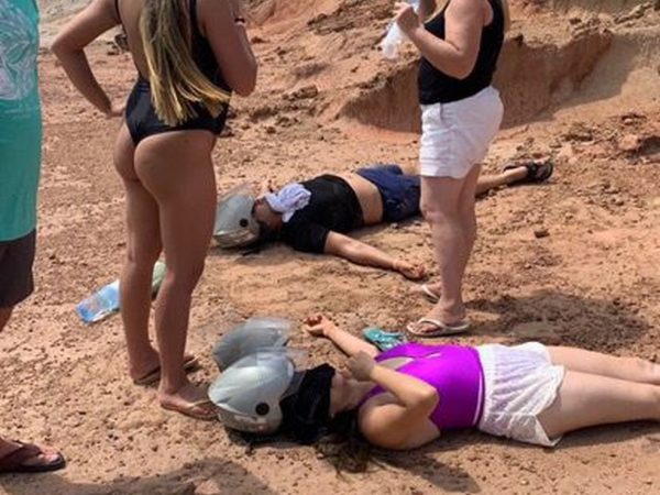 Acidente com quadriciclo deixa duas pessoas feridas em Pipa — Foto: Cedida/Tibau Notícias Pipa