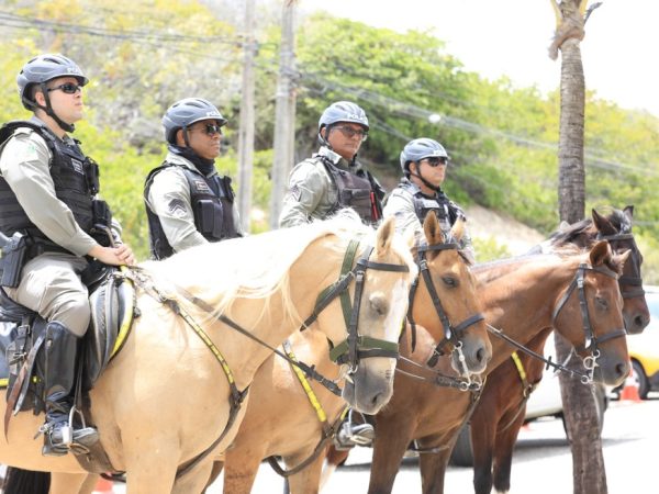 Policiais militares no litoral do Rio Grande do Norte para operação Verão 2025 — Foto: Humberto Sales/governo do RN