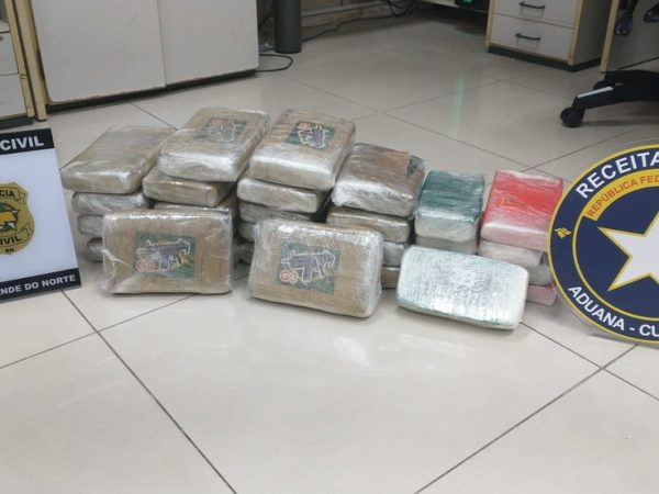 Apreensão de drogas em transportadoras — Foto: Divulgação/Polícia Civil