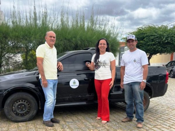 A Secretaria de Agricultura, Meio Ambiente e Pesca, recebeu o reforço de um veículo modelo Chevrolet Montana. — Foto: Divulgação