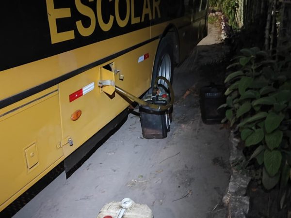 Cinco homens são presos suspeitos de um esquema para roubar óleo diesel de ônibus escolares e vendê-lo, na Paraíba — Foto: Polícia Civil