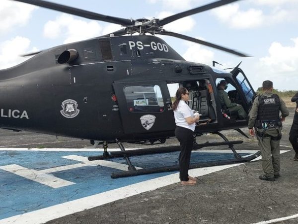Novo órgão foi transportado de João Pessoa a Natal por helicóptero — Foto: Sesed/RN/Divulgação