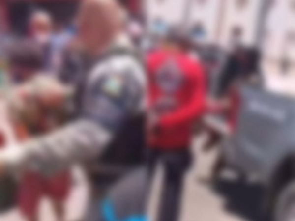 Homem foi detido suspeito de atacar duas pessoas com faca em Assú — Foto: Redes sociais/Reprodução