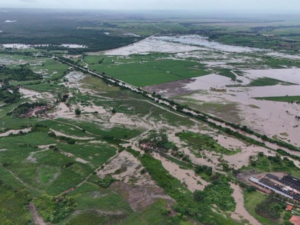 Chuvas em Rio Tinto levam prefeitura a emitir alerta — Foto: Reprodução