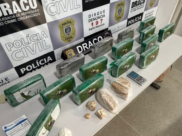 Mulher é presa e 20 kg de maconha que seriam traficados no São João de Campina Grande são apreendidos — Foto: Polícia Civil da Paraíba