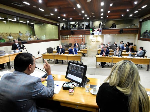 Os parlamentares votaram matérias como a que dispõe do Fundo Estadual de Saúde — Foto: Eduardo Maia
